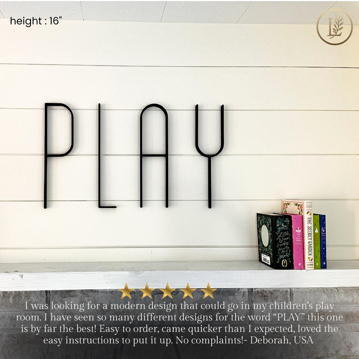 Wooden PLAY Sign – Playroom and Game Room Decor