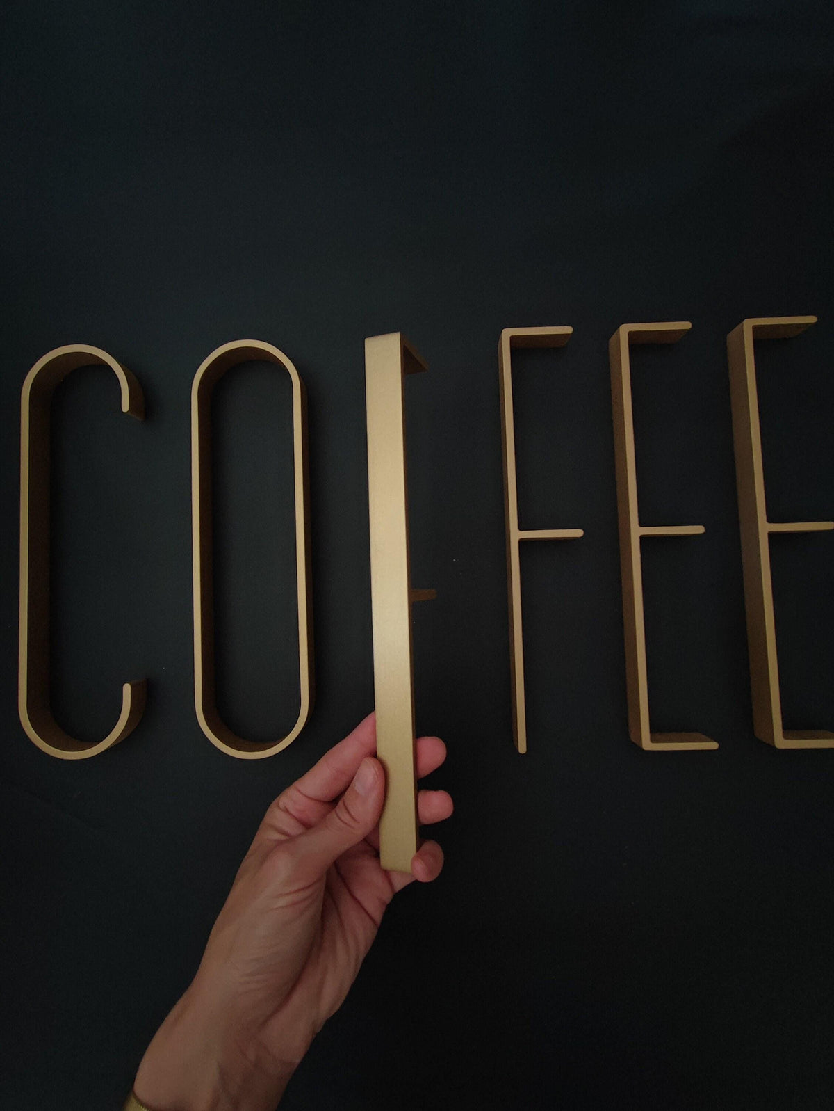 Modern COFFEE Sign – Wooden Letters for Home or Cafe
