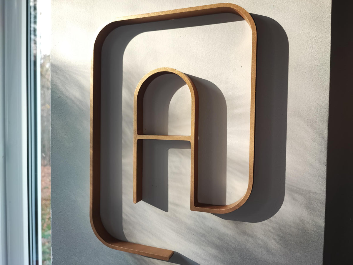 Modern Wooden Initial Wall Art – Custom Monogram