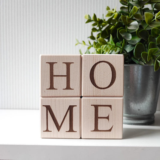 HOME wooden blocks shelf decor by Lettrise