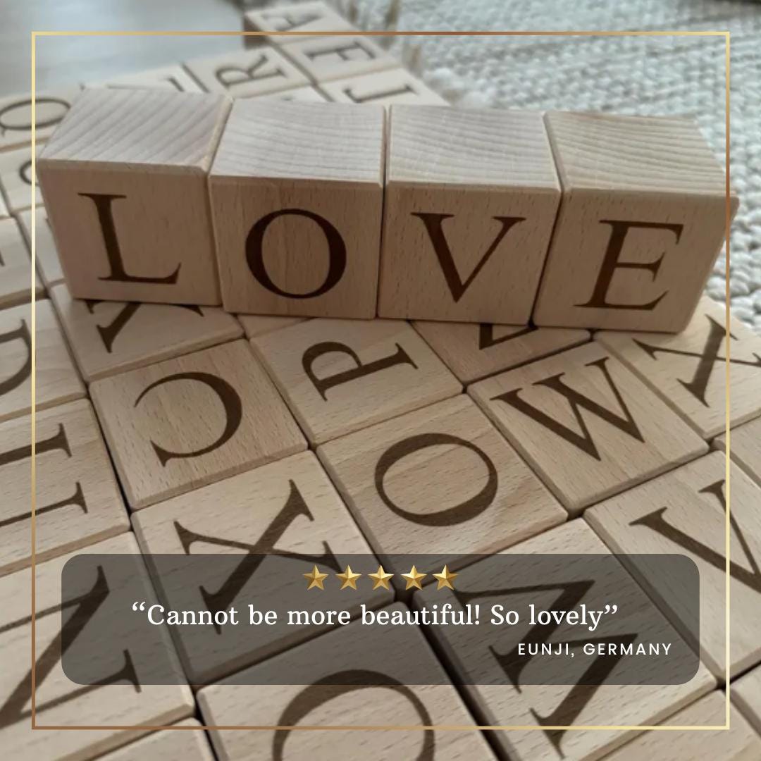 Classic Wooden Name Blocks – Baby Name Blocks & Modern Nursery Decor
