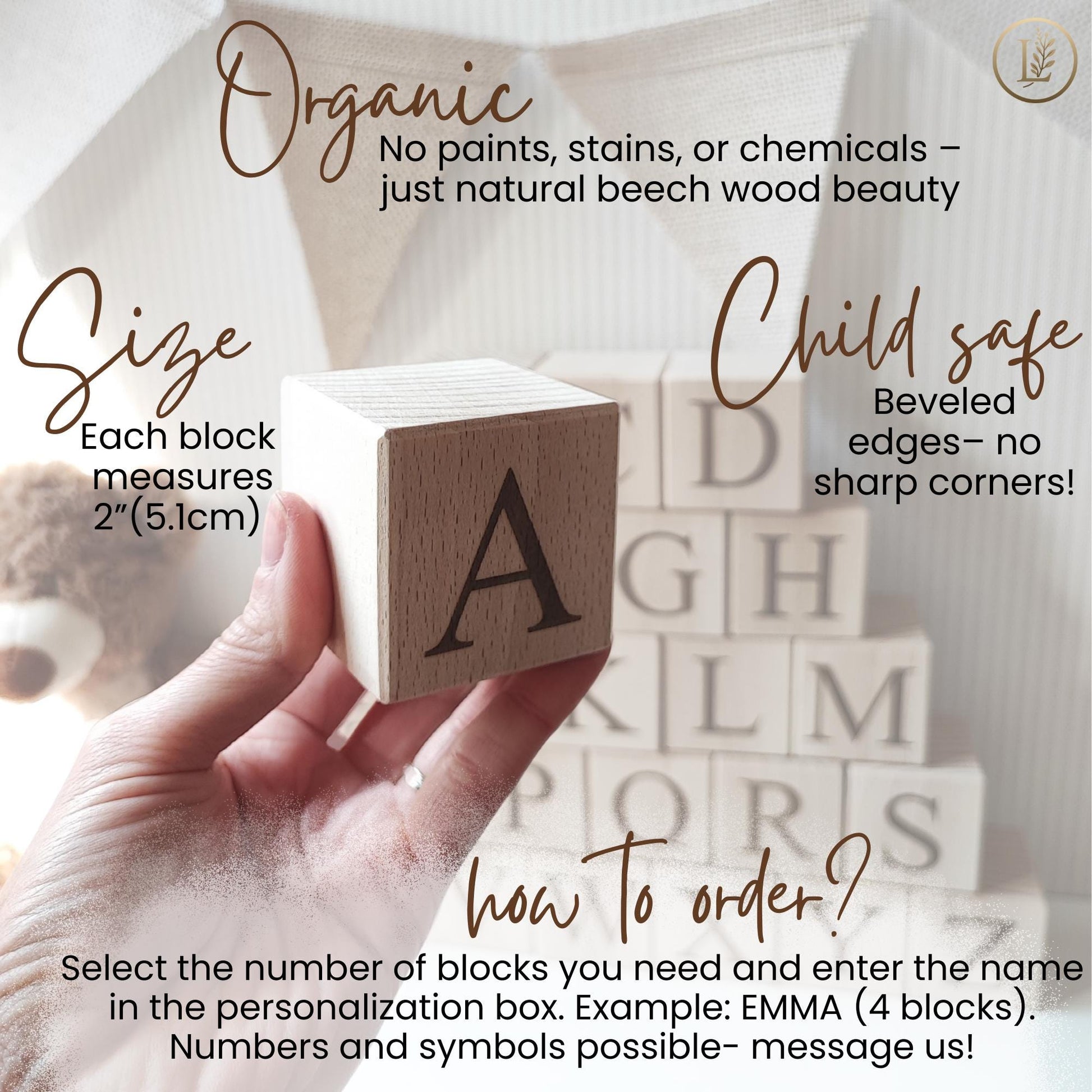 Classic Wooden Name Blocks – Baby Name Blocks & Modern Nursery Decor