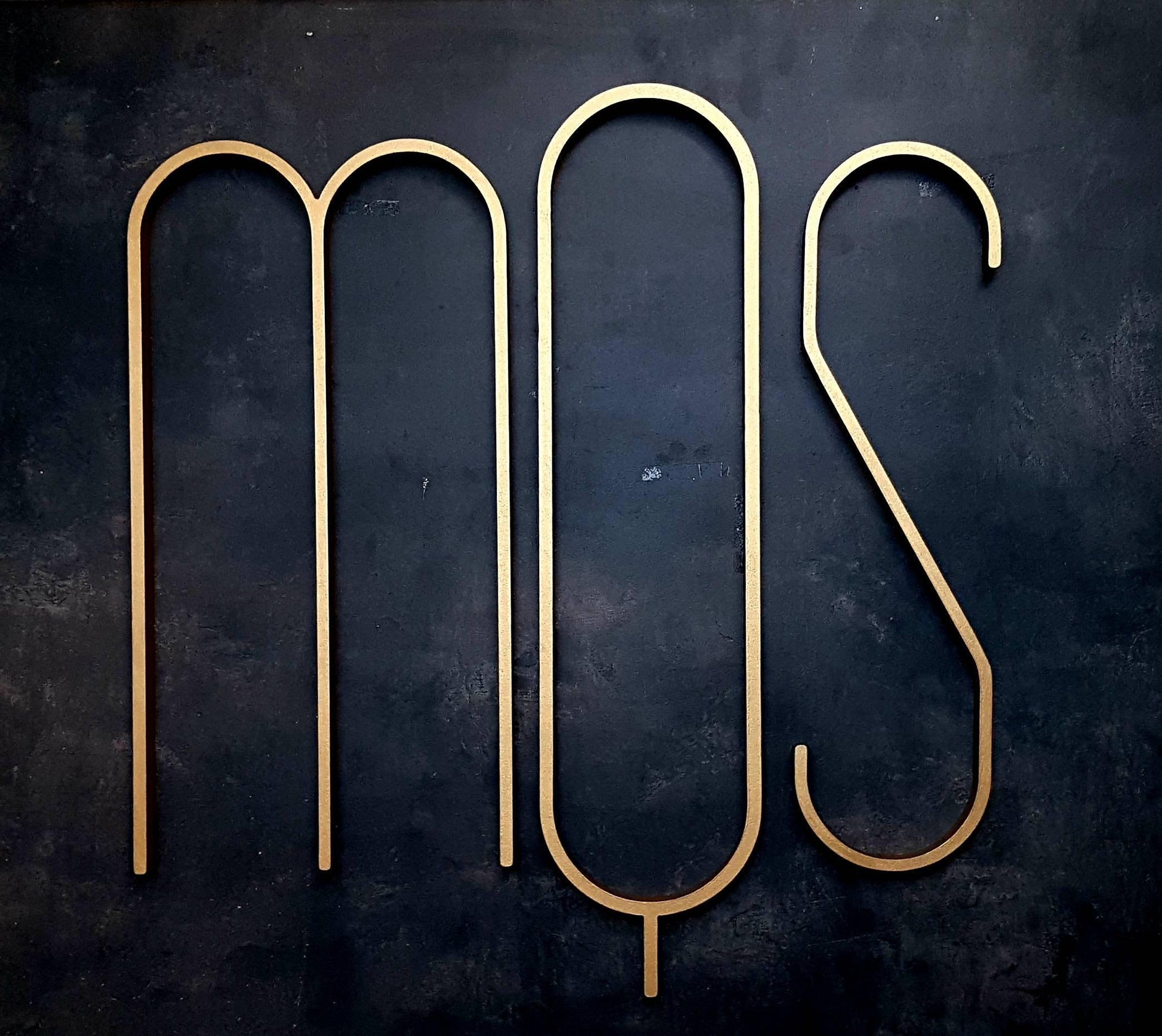 modern monogram letters for nursery wall decor, custom mid century modern set of initials above bed decor