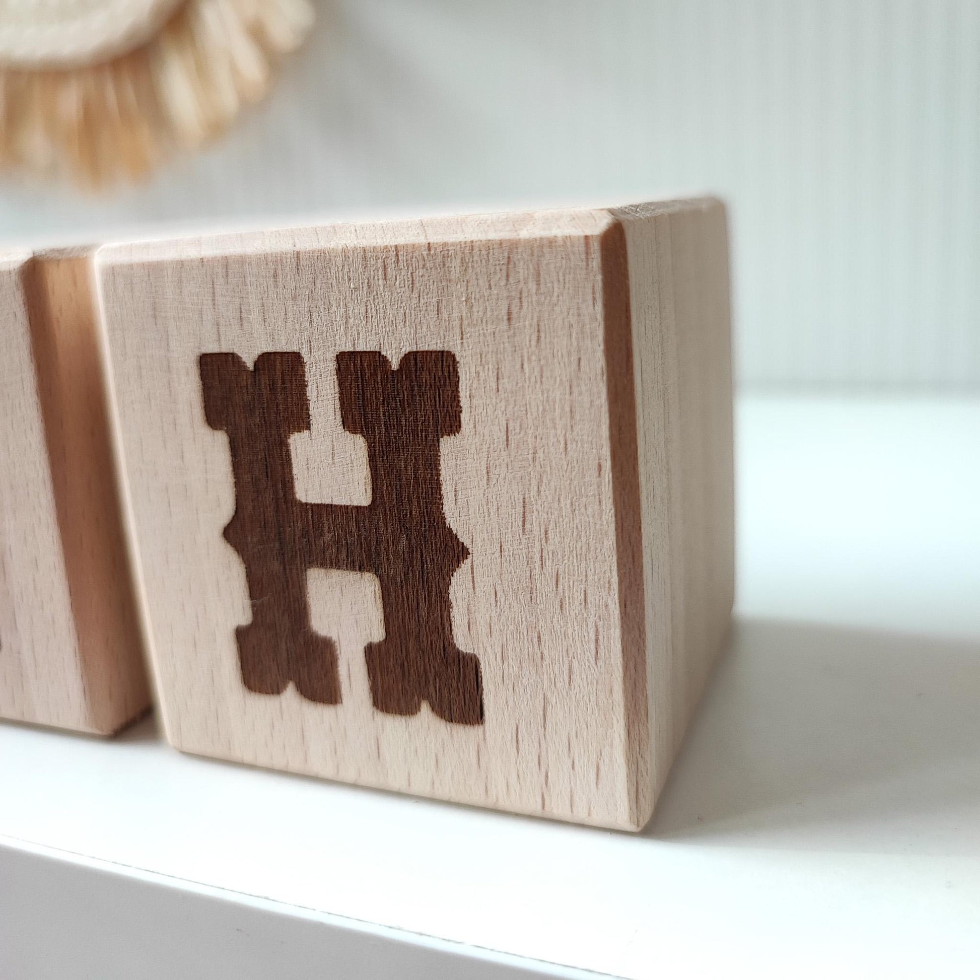 Personalized Wooden Name Blocks – Custom Nursery or Playroom Decor & New Baby Gift, Natural Wood Toddler Gift for Birthday or Christmas