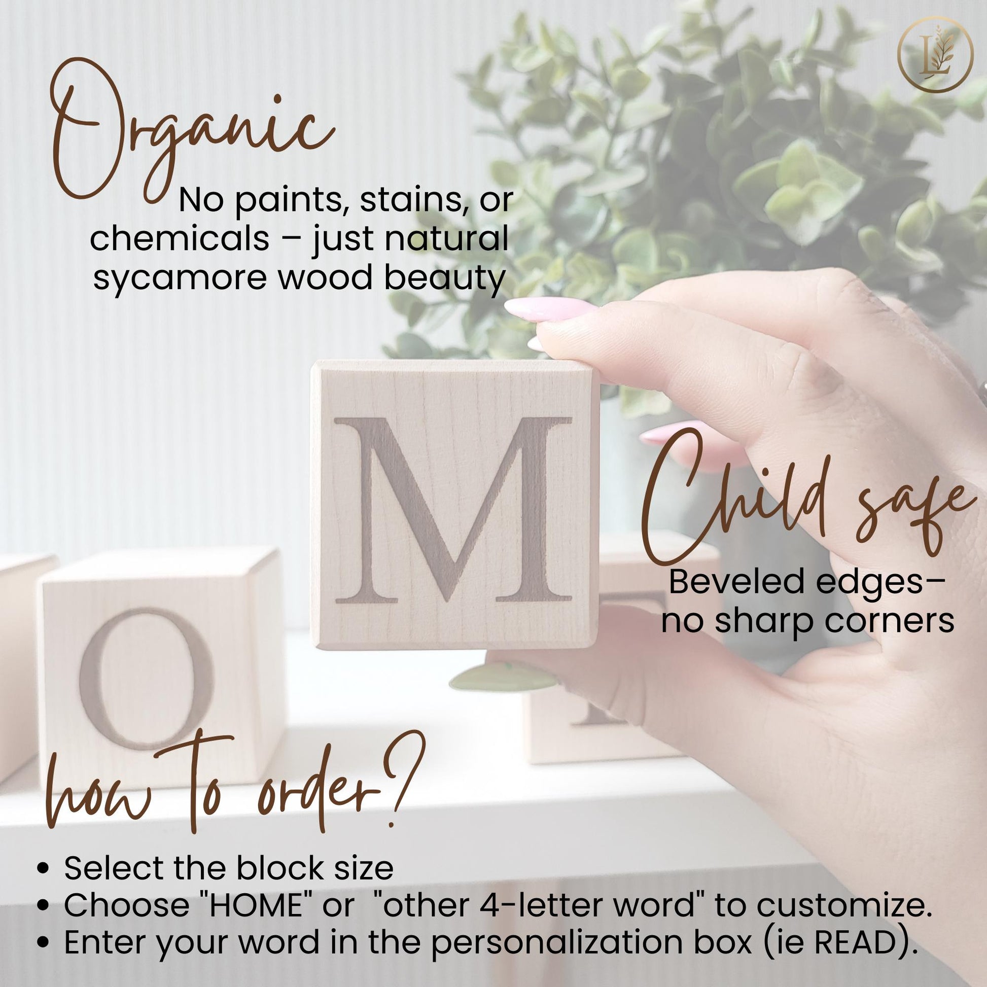 HOME Wooden Blocks – Modern Farmhouse Entryway Table or Mantle Decor, Standing HOME Sign Custom Gift for New Homeowners