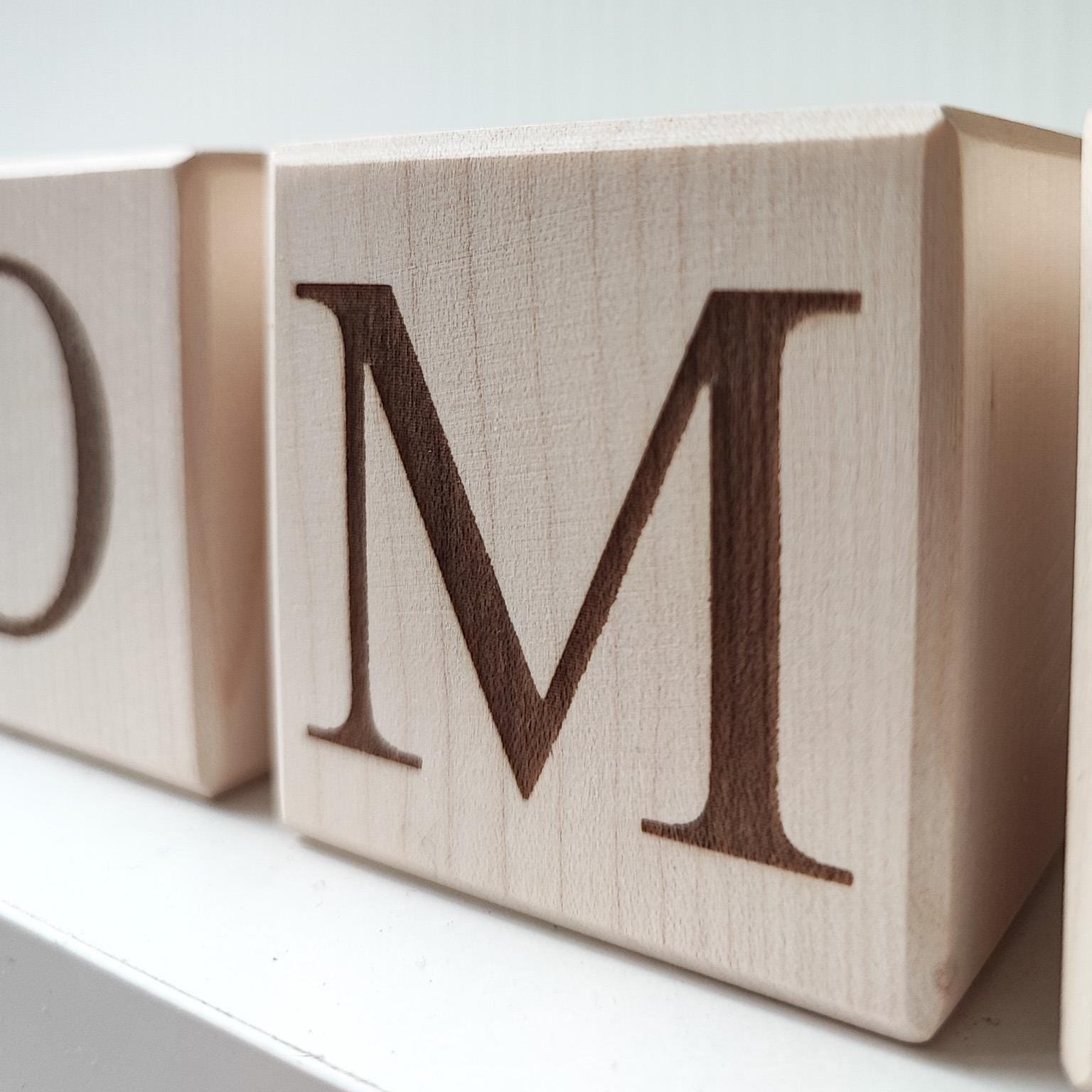 HOME Wooden Blocks – Modern Farmhouse Entryway Table or Mantle Decor, Standing HOME Sign Custom Gift for New Homeowners
