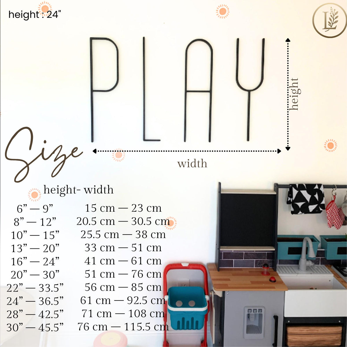 Wooden PLAY Sign – Playroom and Game Room Decor