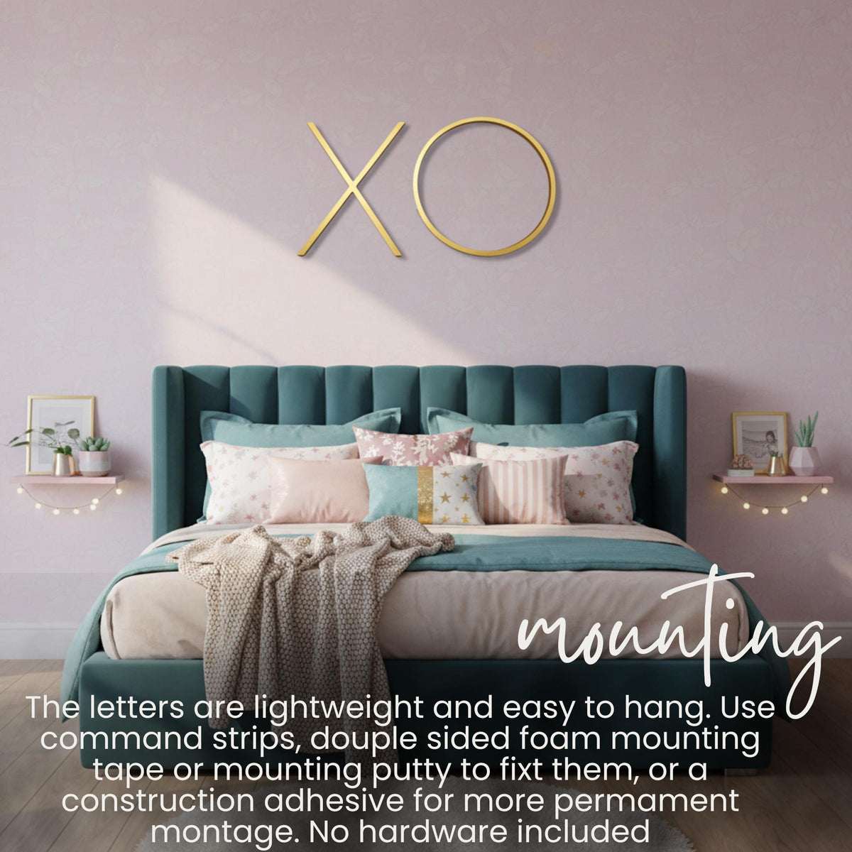 XO Wall Letter Set – Two Wooden Letters
