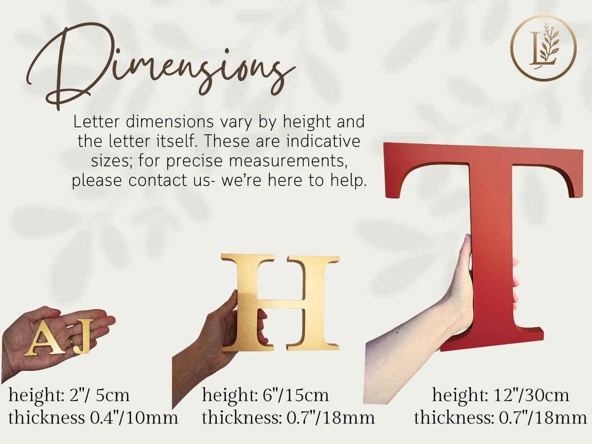 Custom Wedding Table Letters – Personalised Couple Gift, Freestanding Wooden Initials with & Sign