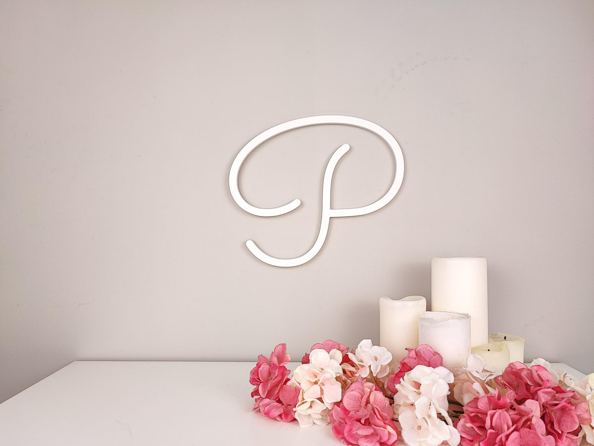 Cursive Wooden Wall Letter – Custom Monogram