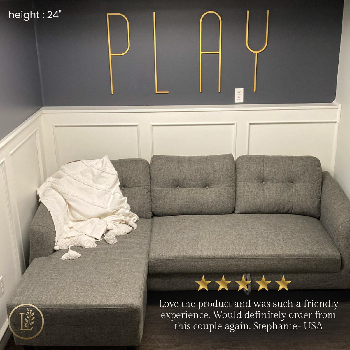 Wooden PLAY Sign – Playroom and Game Room Decor
