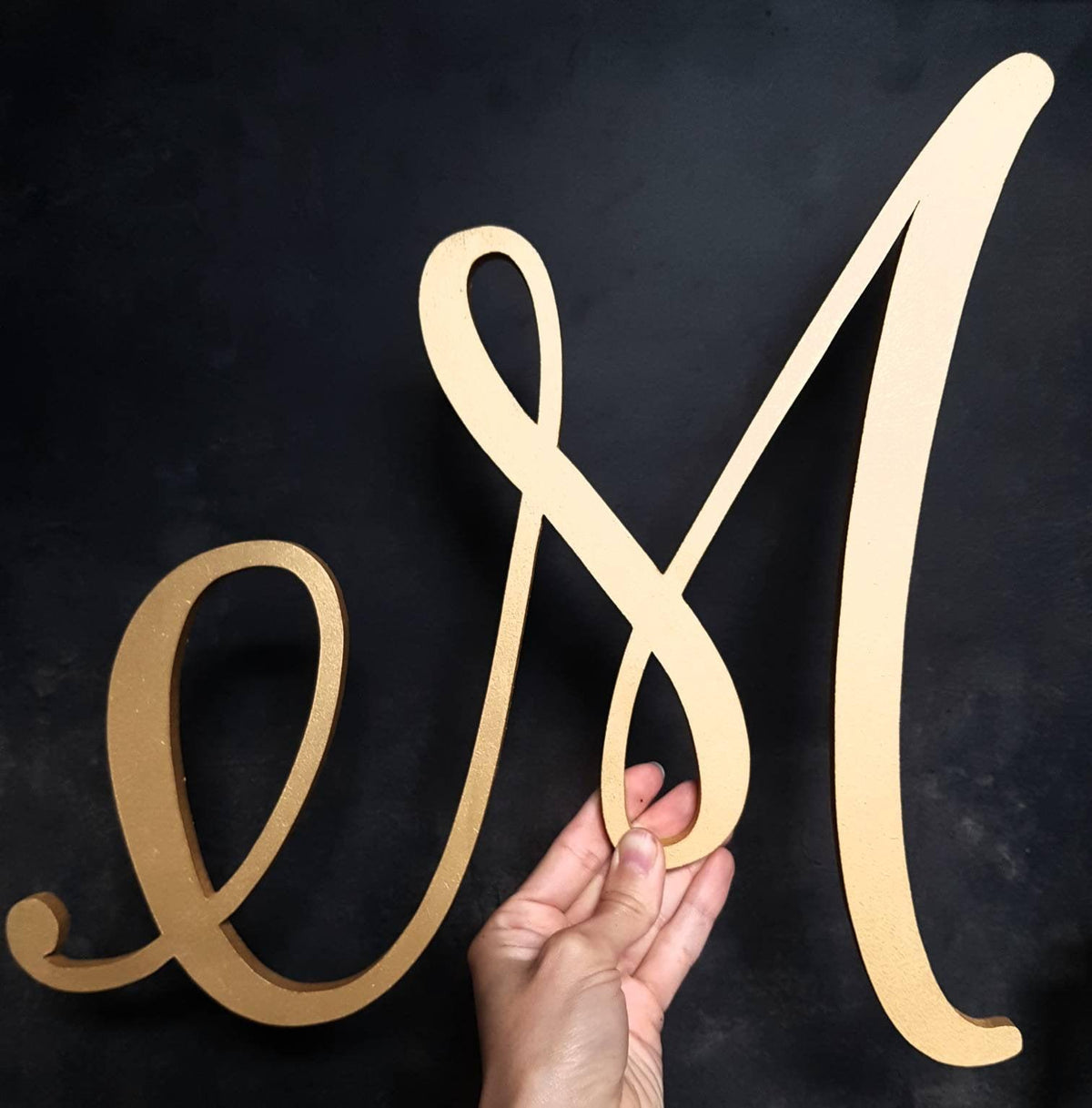 Script Wooden Wall Letter – Custom French Chic Monogram