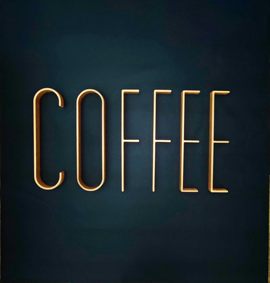 Modern COFFEE Sign – Wooden Letters for Home or Cafe