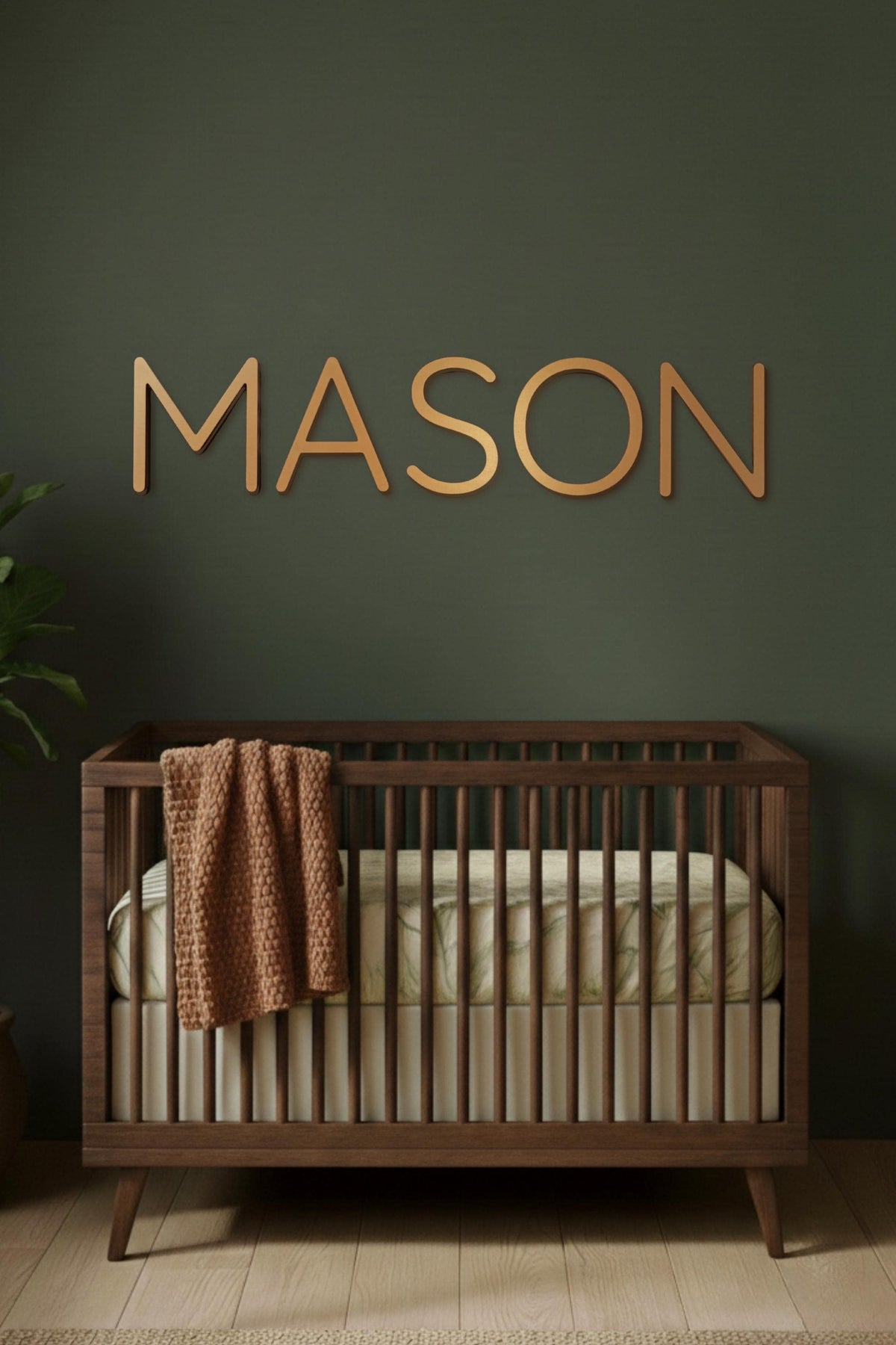 Wooden Name Sign – Custom Above Crib Decor