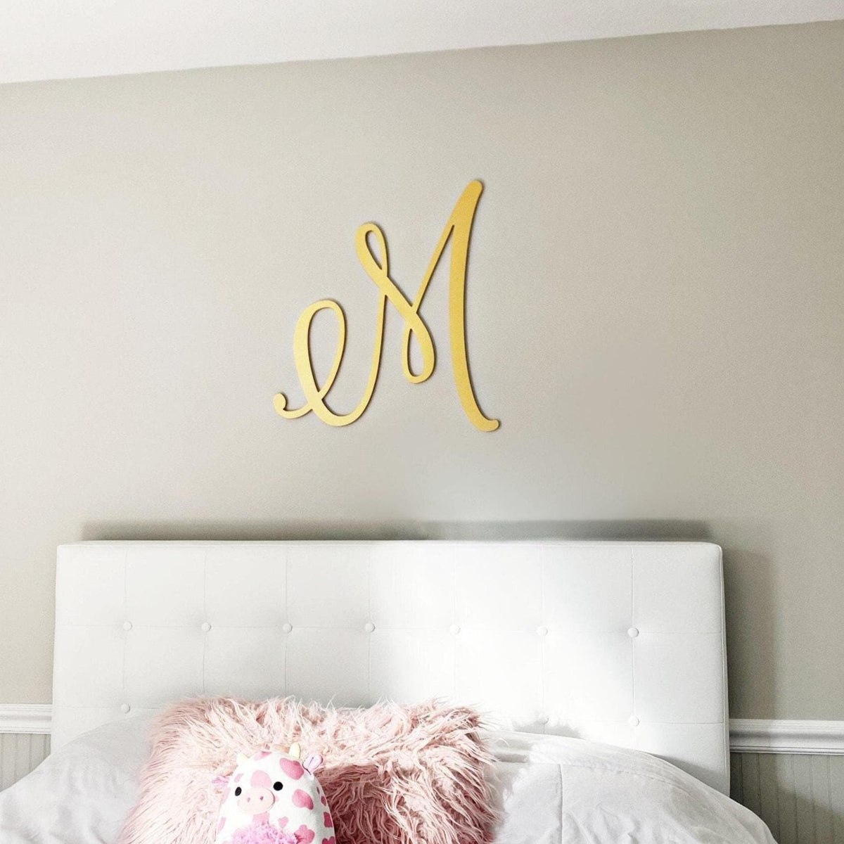 Wooden Monogram Letter – Custom Above Bed Decor