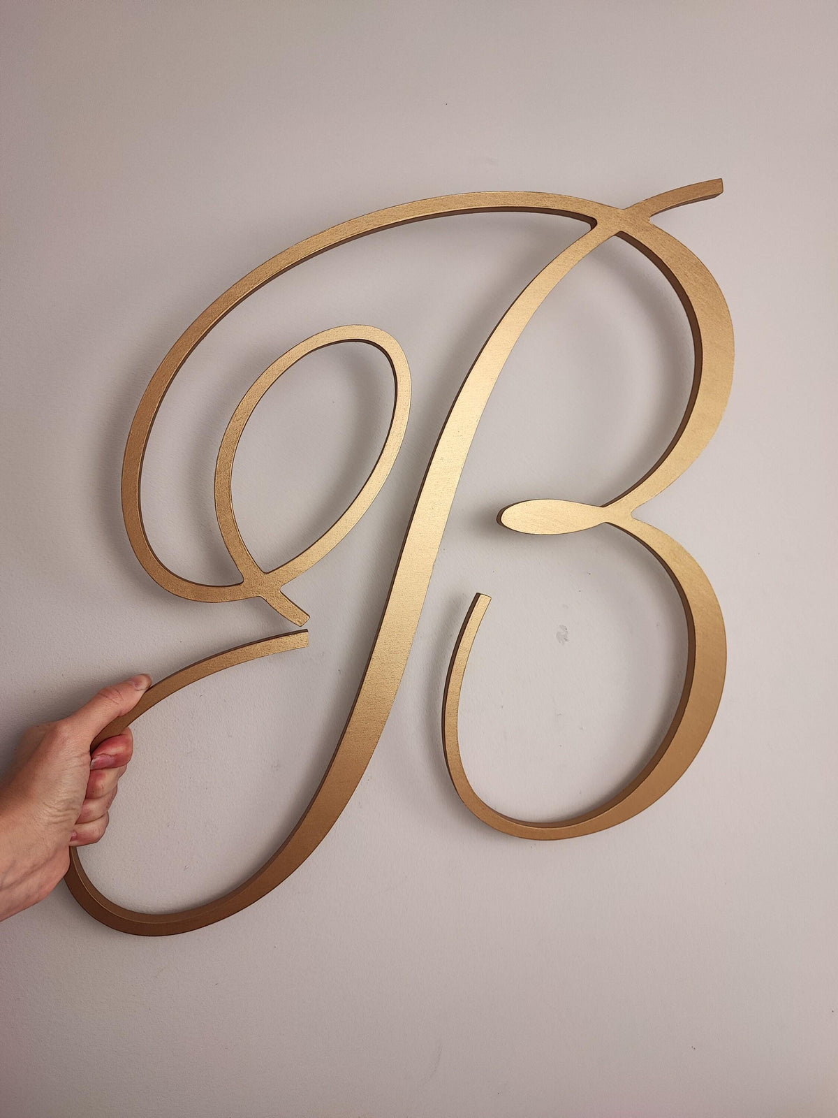 Cursive Wooden Wall Letter – Custom Monogram