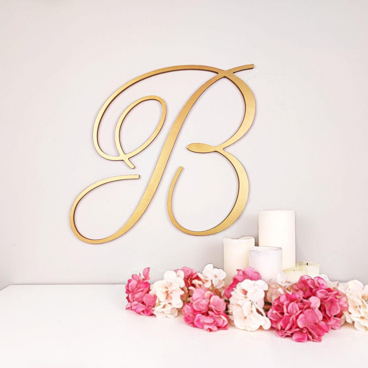 Cursive Wooden Wall Letter – Custom Monogram