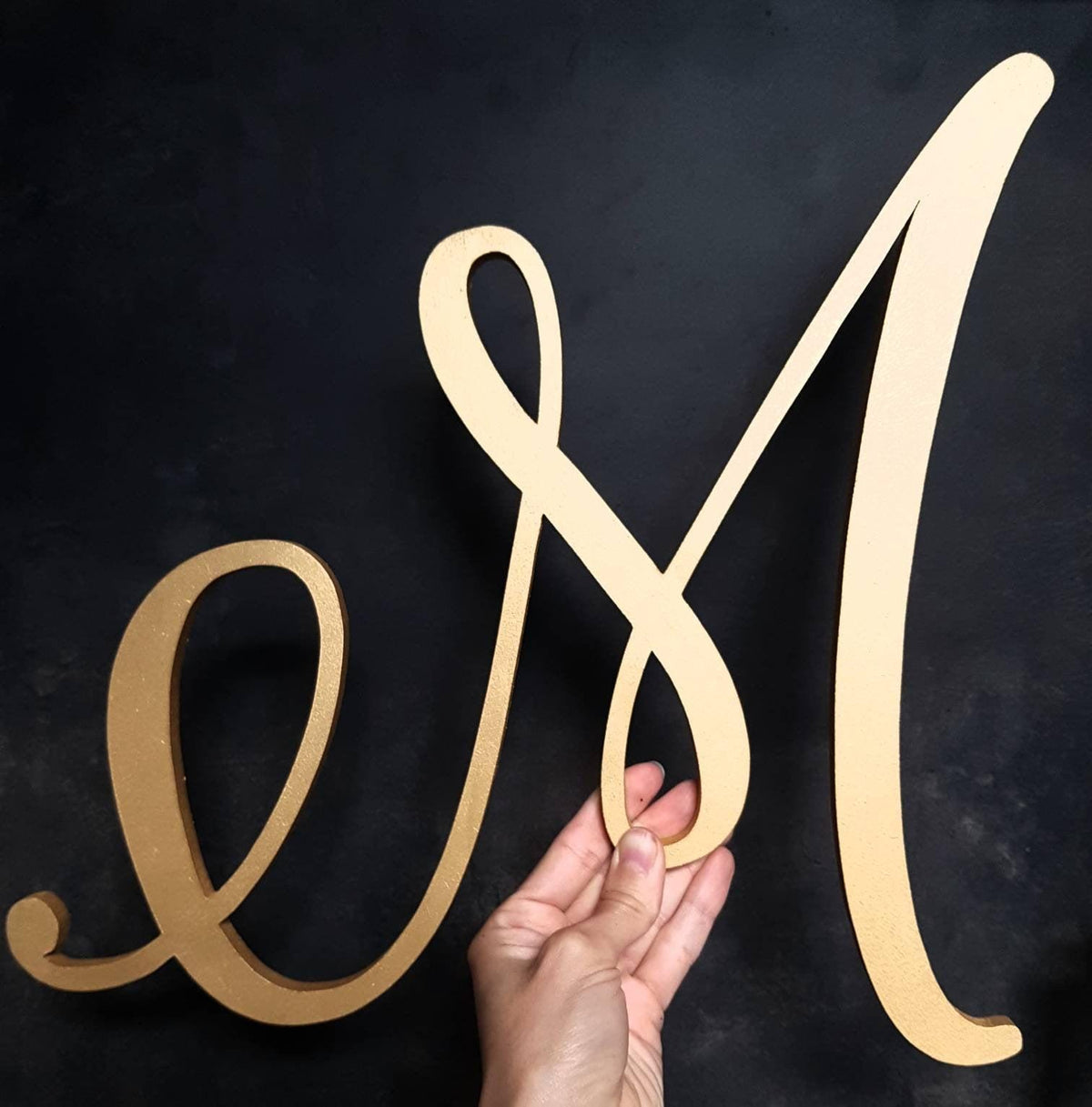 Extra Large Wooden Wall Letter – Custom Calligraphy Monogram