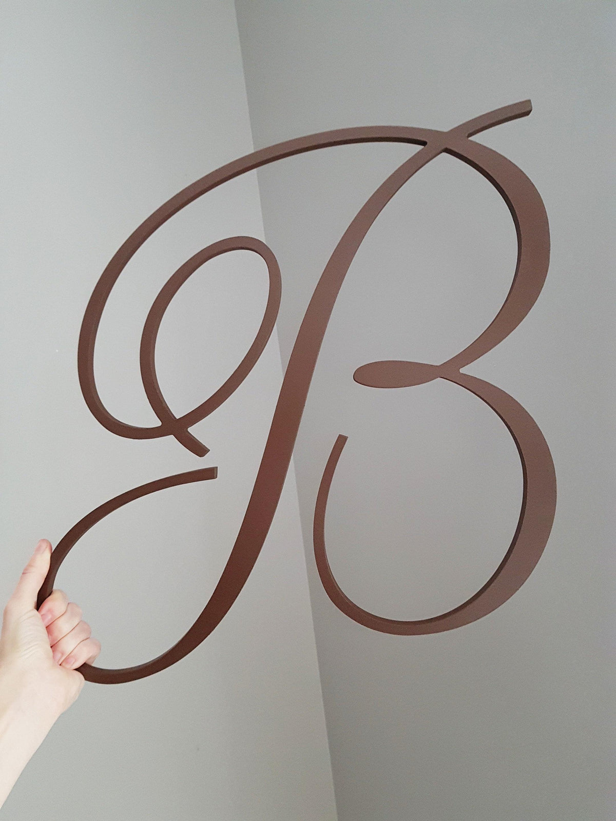 Extra Large Wooden Wall Letter – Custom Calligraphy Monogram