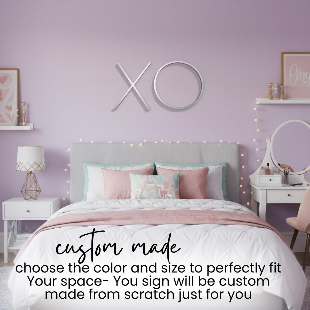 XO Wall Letter Set – Two Wooden Letters