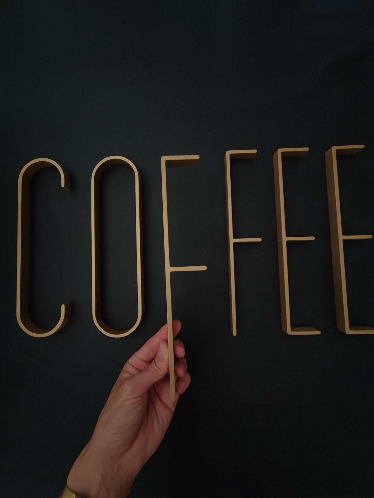 Modern COFFEE Sign – Wooden Letters for Home or Cafe